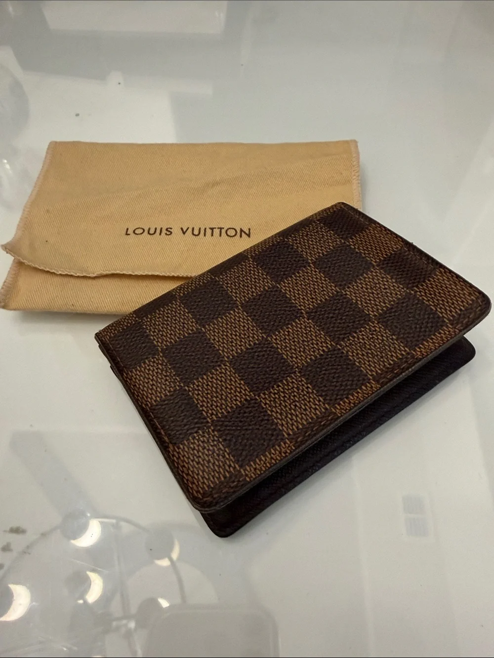 Louis Vuitton Brown Damier Ebene Card Case